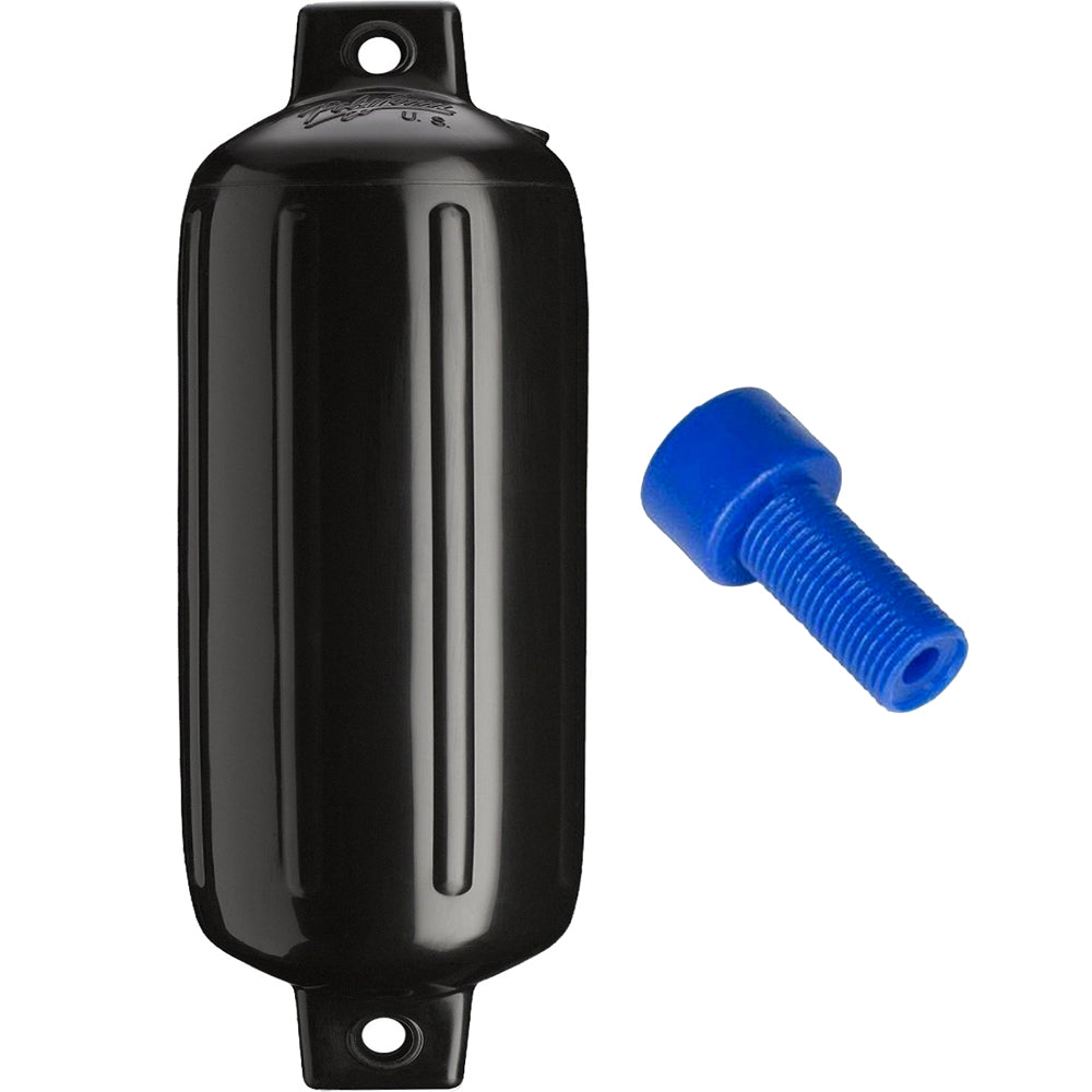 Polyform U.S., Polyform G-6 Twin Eye Fender 11" x 30" - Black w/Adapter