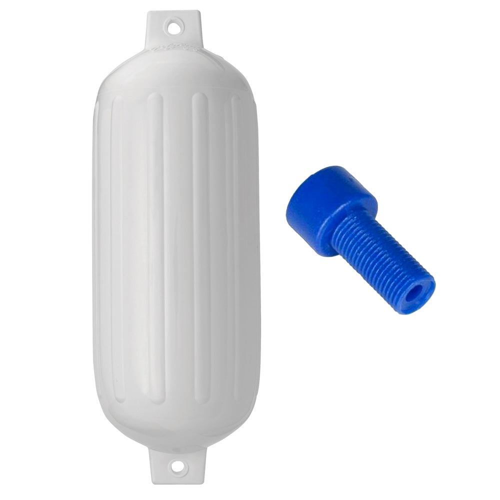 Polyform U.S., Polyform G-6 Twin Eye Fender 11" x 30" - White w/Adapter