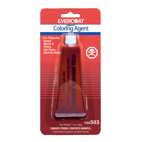 Fiberglass Evercoat, Coloring Agent for Polyester and Epoxy, Red