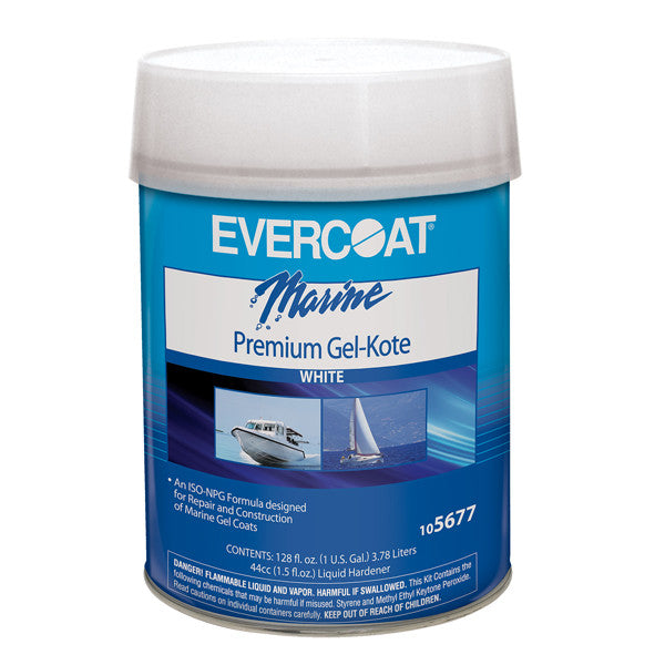 Fiberglass Evercoat, Premium Gel-Kote White, Gallon