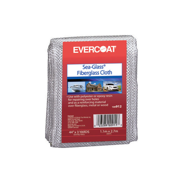 Fiberglass Evercoat, Sea-Glass 6oz Fiberglass Cloth 44" Width, 3 Yards = 44" x 108"