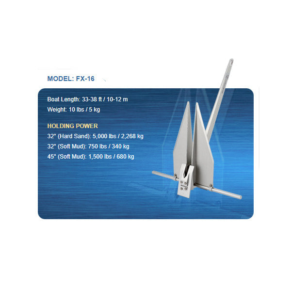 Fortress Anchors, Fortress Marine Anchor, 10 lbs - Boat Size: 33' - 38'