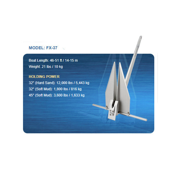 Fortress Anchors, Fortress Marine Anchor, 21 lbs - Boat Size: 46' - 51'