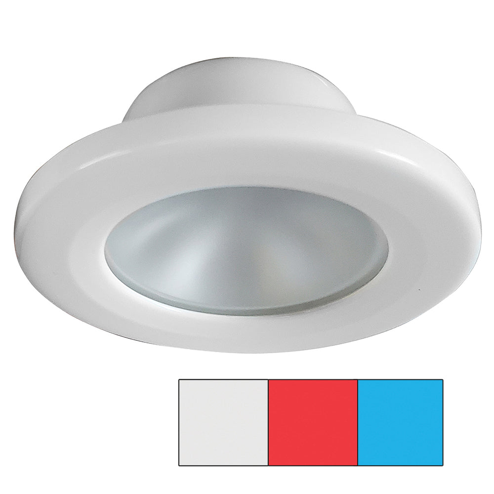 I2Systems Inc, i2Systems Apeiron A3120 Screw Mount Light - Red, Cool White & Blue - White Finish