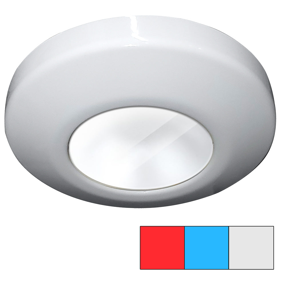 I2Systems Inc, i2Systems Profile P1120 Tri-Light Surface Light - Red, Cool White & Blue - White Finish