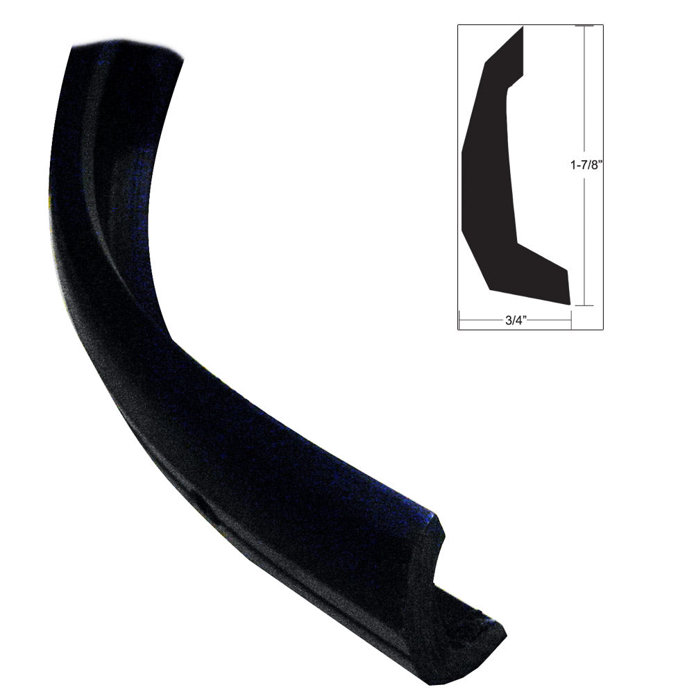 TACO Marine, TACO Semi-Rigid Rub Rail Kit - Black w/No Insert - 30'
