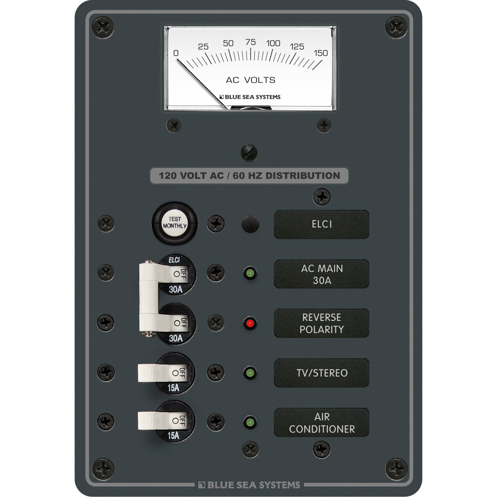 Blue Sea Systems, Blue Sea 8102 ELCI GFCI Panel AC 2 Position