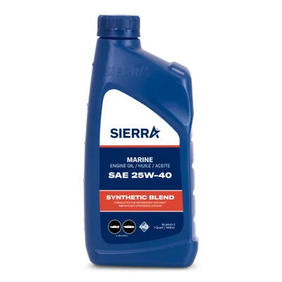 Sierra 25W-40 4-Stroke Synthetic Marine Oil, Quart