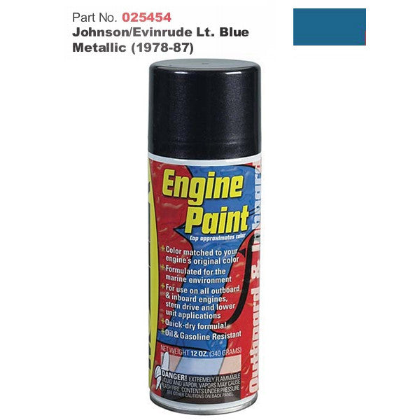 Moeller Marine, Moeller Engine Paint - Johnson/Evinrude, Evinrude Light Blue Metallic (1978-1987)