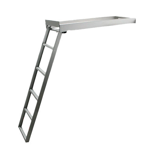 JIF Marine, JIF Under-Deck Pontoon Ladder - Flat Front, 5 Steps
