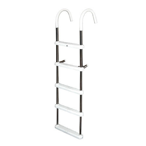 JIF Marine, JIF Gunwale Hook Aluminum Ladder - 7" Hook, 5 Steps