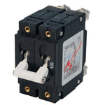 Blue Seas, Blue Sea C Series Double Pole Toggle Circuit Breaker, 100 Amp