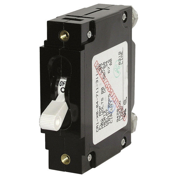 Blue Seas, Blue Sea C Series White Toggle Circuit Breaker, 20 Amp