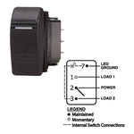 Blue Seas, Blue Sea Contura Black Rocker Switch, 8284-BSS