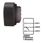 Blue Seas, Blue Sea Contura Black Rocker Switch, 8285-BSS