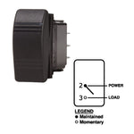 Blue Seas, Blue Sea Contura Black Rocker Switch, 8292-BSS