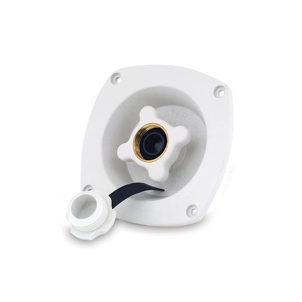 Shurflo Pressure Regulating Fresh Water Fill - Wall Mount, White