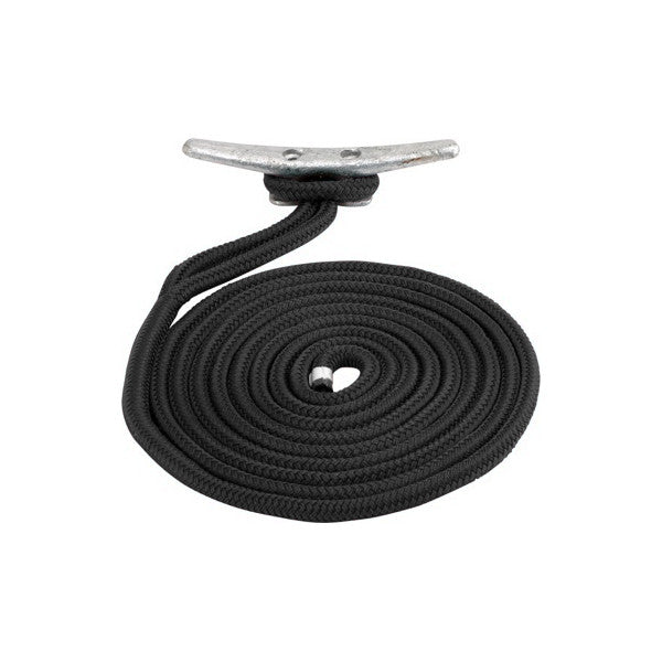 Sea Dog Marine, Sea Dog Braided Nylon Dock Line - Black, 1/2" x 25'