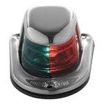 Attwood Marine, Attwood 1-Mile Deck Mount, Bi-Color Red/Green Combo Sidelight - 12V - Stainless Steel Housing