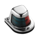 Attwood Marine, Attwood 1-Mile Deck Mount, Bi-Color Red/Green Combo Sidelight - 12V - Stainless Steel Housing