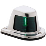Attwood Marine, Attwood 1-Mile Deck Mount, Green Sidelight - 12V - Stainless Steel Housing