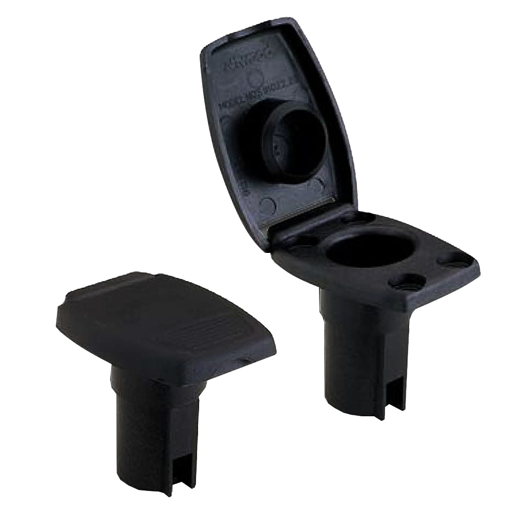 Attwood Marine, Attwood Oval 2-Pin Base f/Angled Pole - Black