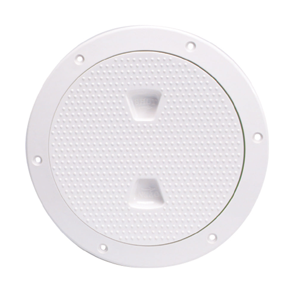 Beckson Marine, Beckson 6" Non-Skid Screw-Out Deck Plate - White