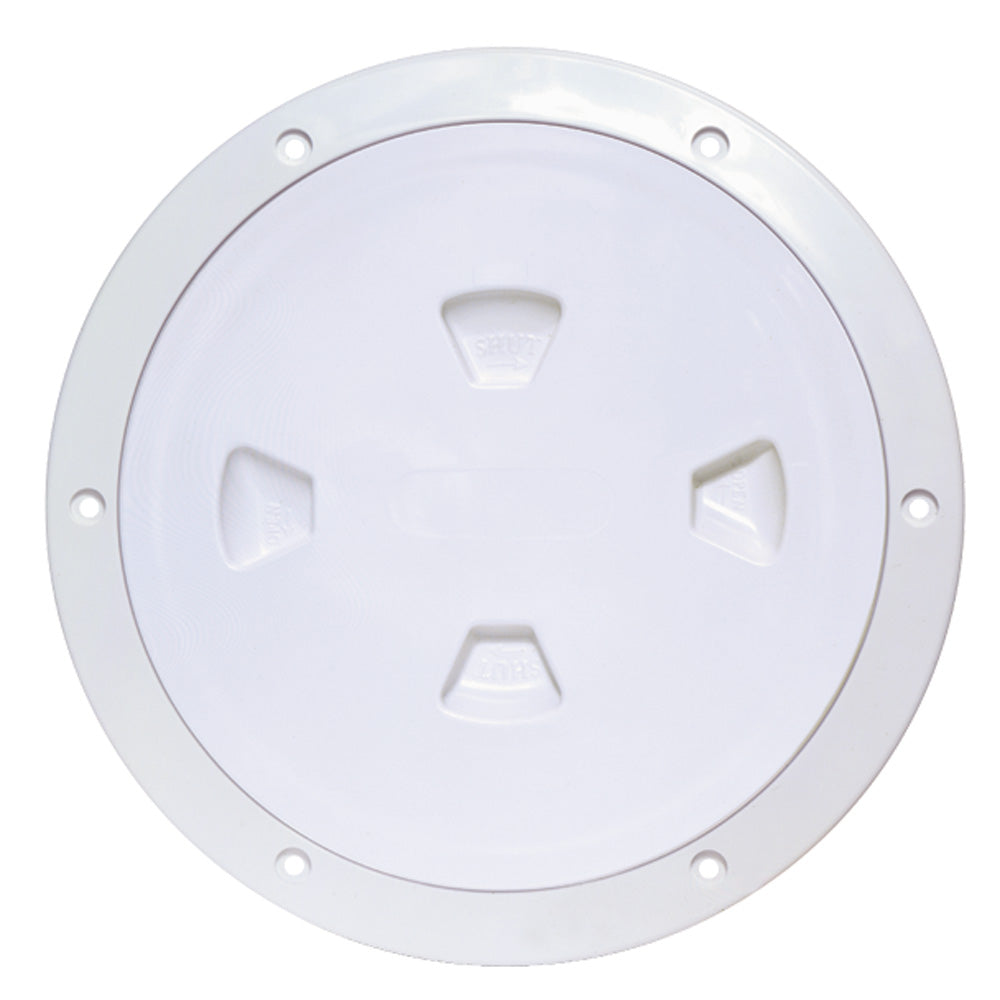 Beckson Marine, Beckson 8" Smooth Center Screw-Out Deck Plate - White