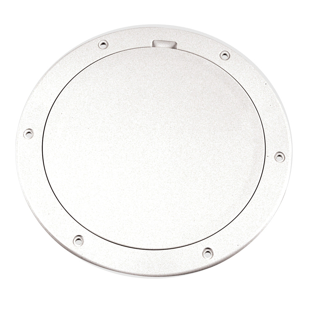 Beckson Marine, Beckson 6" Smooth Center Pry-Out Deck Plate - White