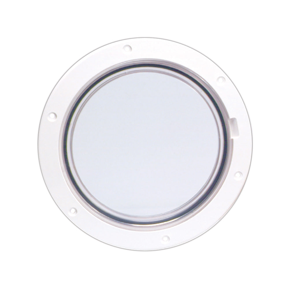 Beckson Marine, Beckson 6" Clear Center Pry-Out Deck Plate - White