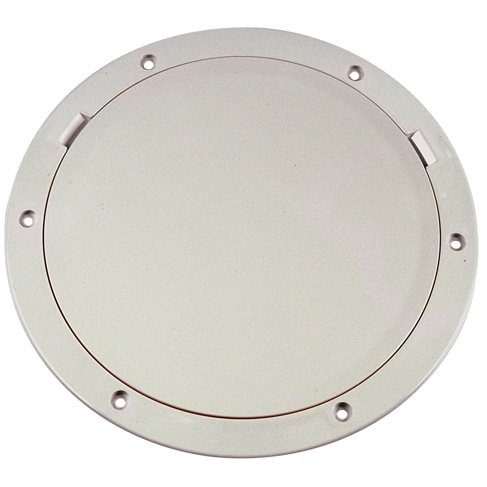 Beckson Marine, Beckson 8" Smooth Center Pry-Out Deck Plate - White