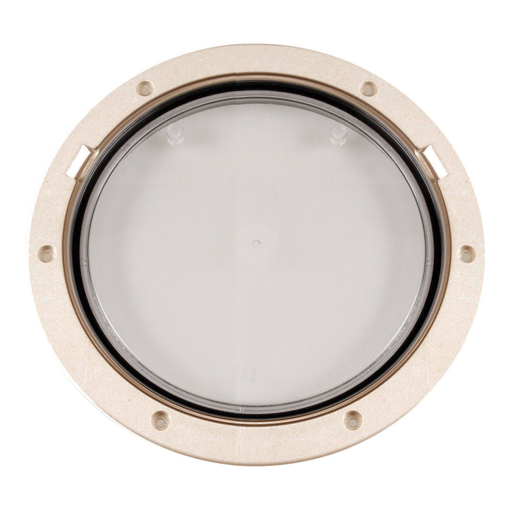 Beckson Marine, Beckson 8" Clear Center Pry-Out Deck Plate - Beige