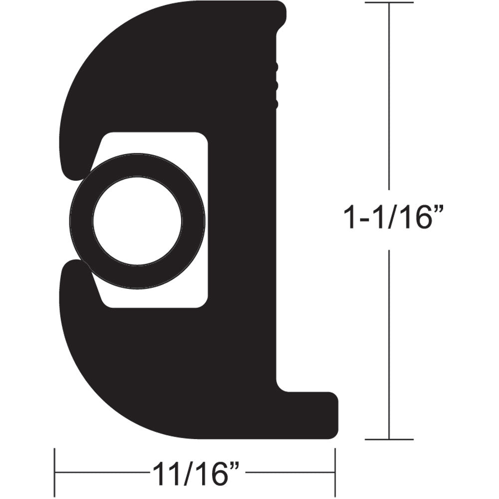 TACO Marine, TACO Flex Vinyl Rub Rail Kit - Black w/Black Insert - 70' - 1-1/16" x 11/16"
