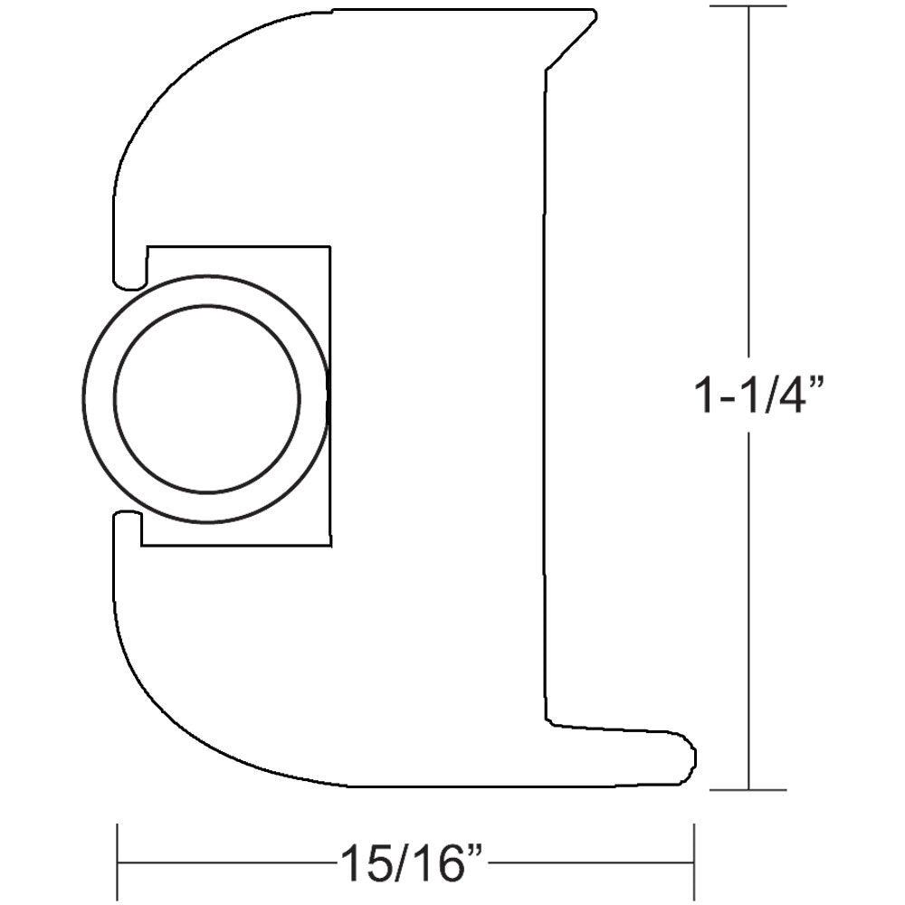 TACO Marine, TACO Flex Vinyl Rub Rail Kit - White w/White Insert - 50'