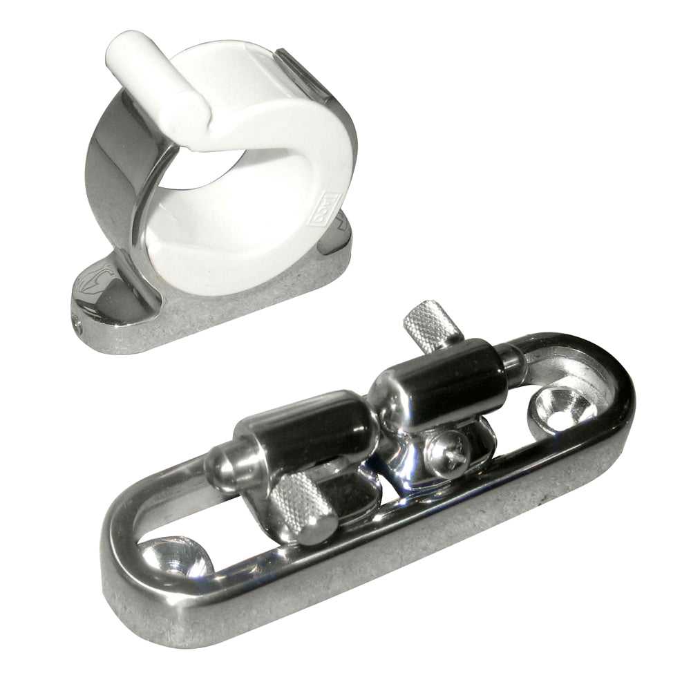 TACO Marine, TACO Stainless Steel Adjustable Reel Hanger Kit w/Rod Tip Holder - Adjusts from 1.875" - 3.875"