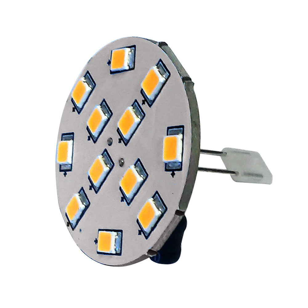 Lunasea Lighting, Lunasea G4 10 Back Pin LED Light Bulb - 12VAC or 10-30VDC/2W/140 Lumens - Warm White