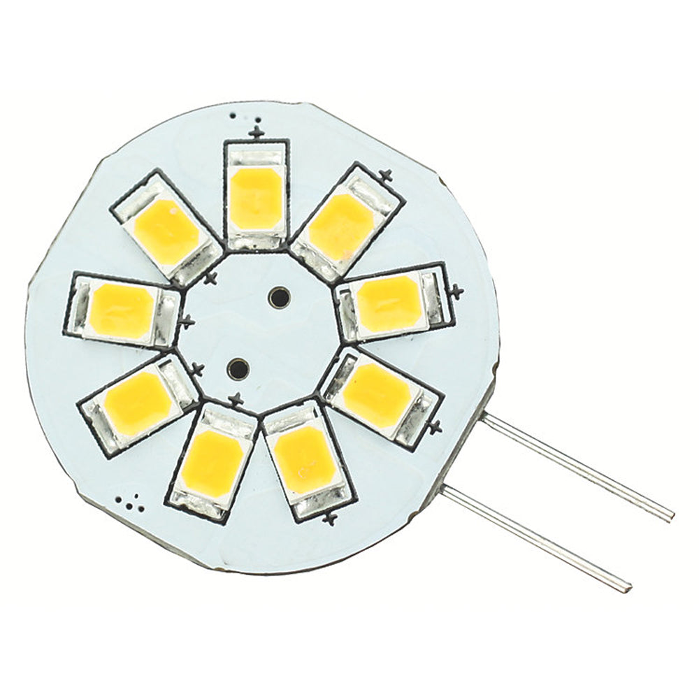Lunasea Lighting, Lunasea G4 8 LED Side Pin Light Bulb - 12VAC or 10-30VDC/1.2W/123 Lumens - Warm White