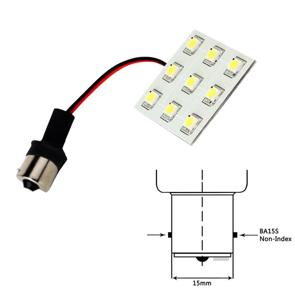 Lunasea Lighting, Lunasea Bayonet 9 LED Bulb BA15S - 12VAC or 10-30VDC/2W/149 Lumens - Warm White