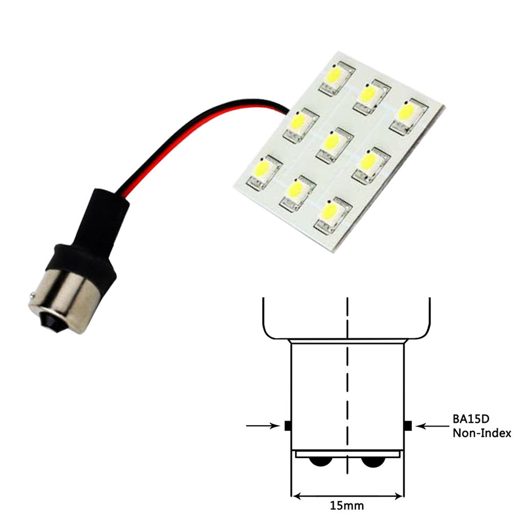 Lunasea Lighting, Lunasea Bayonet 9 LED Bulb BA15D - 12VAC or 10-30VDC/2W/149 Lumens - Warm White
