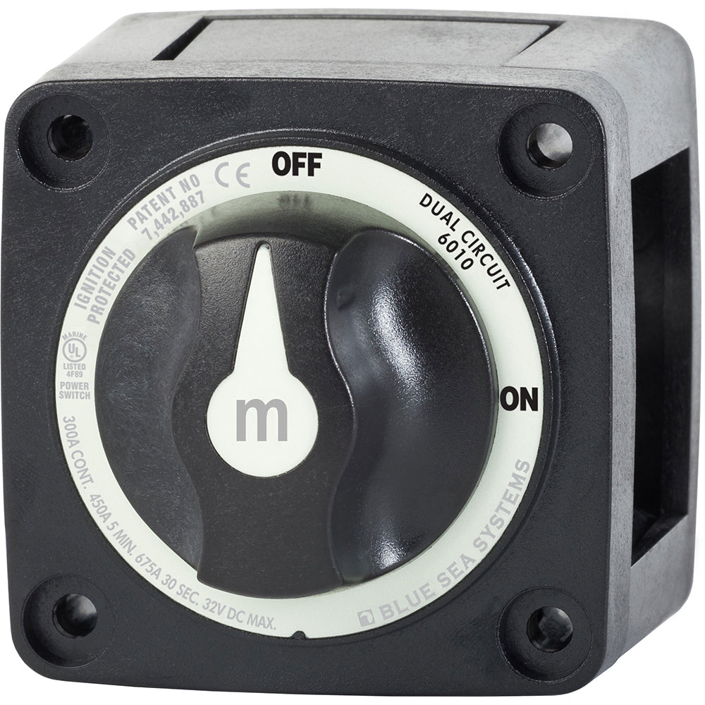 Blue Sea Systems, Blue Sea 6010200 Battery Switch Dual Circuit - Black