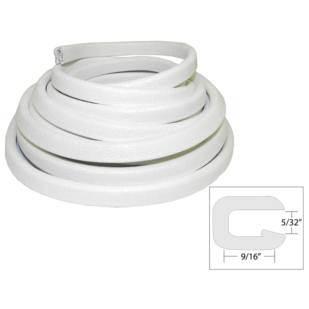 TACO Marine, TACO Flexible Vinyl Trim - 5/32" Opening x 9/16"W x 25'L - White
