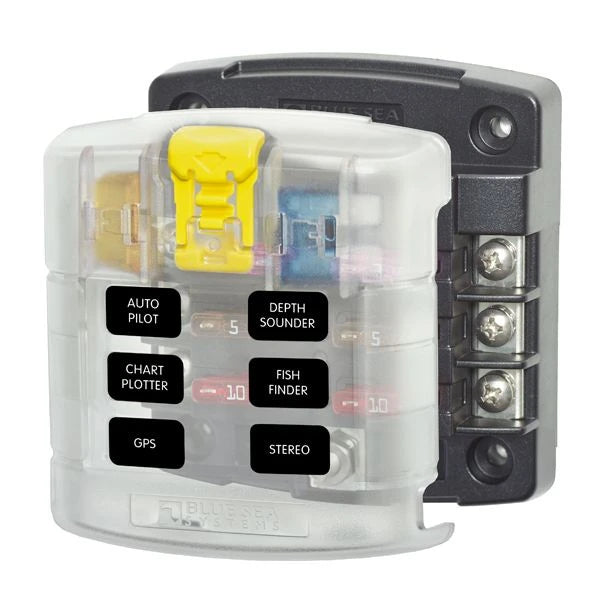 Blue Seas, Fuse Blk 6 Cir W/Cover