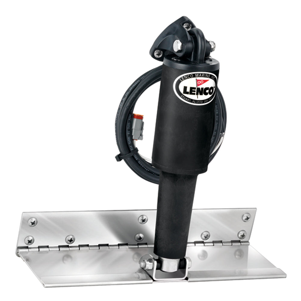 Lenco Marine, Lenco 4" x 12" Limited Space Trim Tab Kit w/o Switch Kit 12V - Electro-Polished - Short Actuator