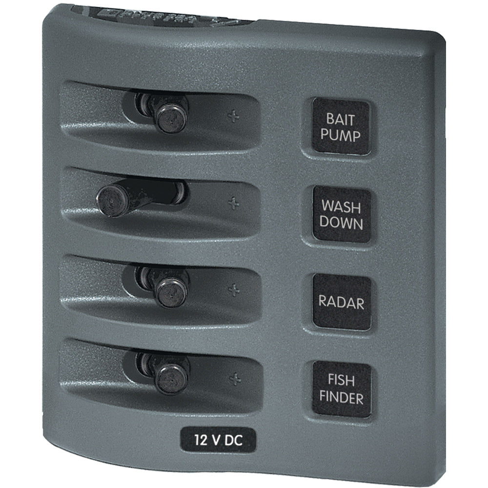 Blue Sea Systems, Blue Sea 4305 WeatherDeck® 12V DC Waterproof Switch Panel - 4 Posistion