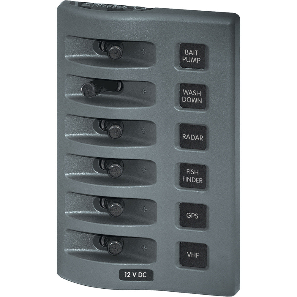 Blue Sea Systems, Blue Sea 4307 WeatherDeck® 12V DC Waterproof Switch Panel - 6 Position
