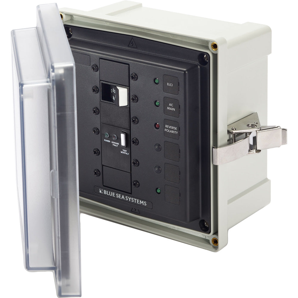 Blue Sea Systems, Blue Sea 3119 SMS Surface Mount System Panel Enclosure - 120/240V AC / 50A ELCI Main - 1 Blank Circuit Posi