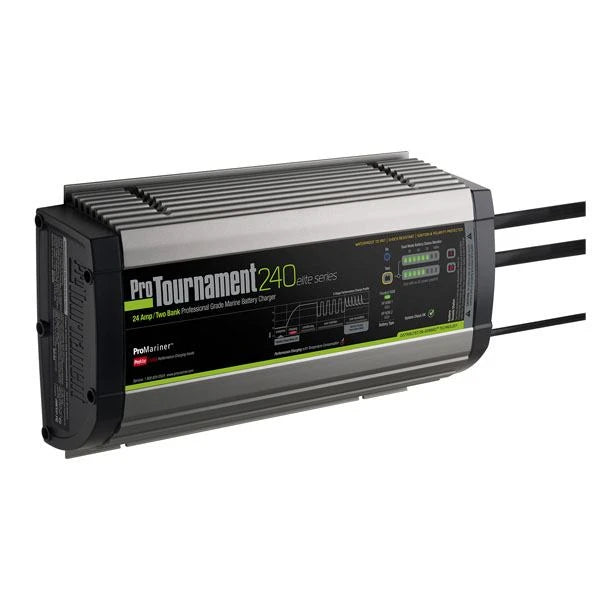 ProMariner, ProTournament 240 Elite 24 amp, 2-Bank Professional Grade WP Battery Charger