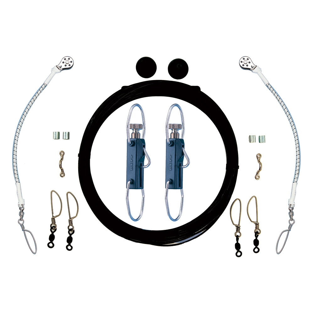 Rupp Marine, Rupp Single Rigging Kit w/Klickers - Black Mono 160' Lines