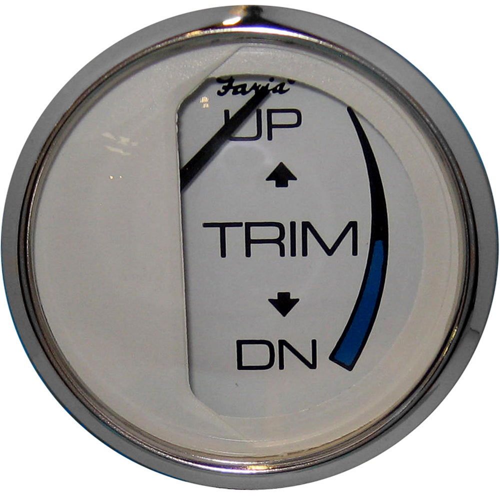 Faria Beede Instruments, Faria Chesapeake White SS 2" Trim Gauge (Mercury / Mariner / Mercruiser / Volvo DP / Yamaha - '0