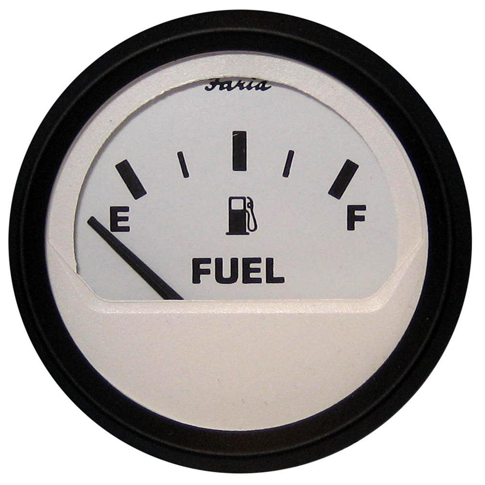 Faria Beede Instruments, Faria Euro White 2" Fuel Level Gauge (E-1/2-F)